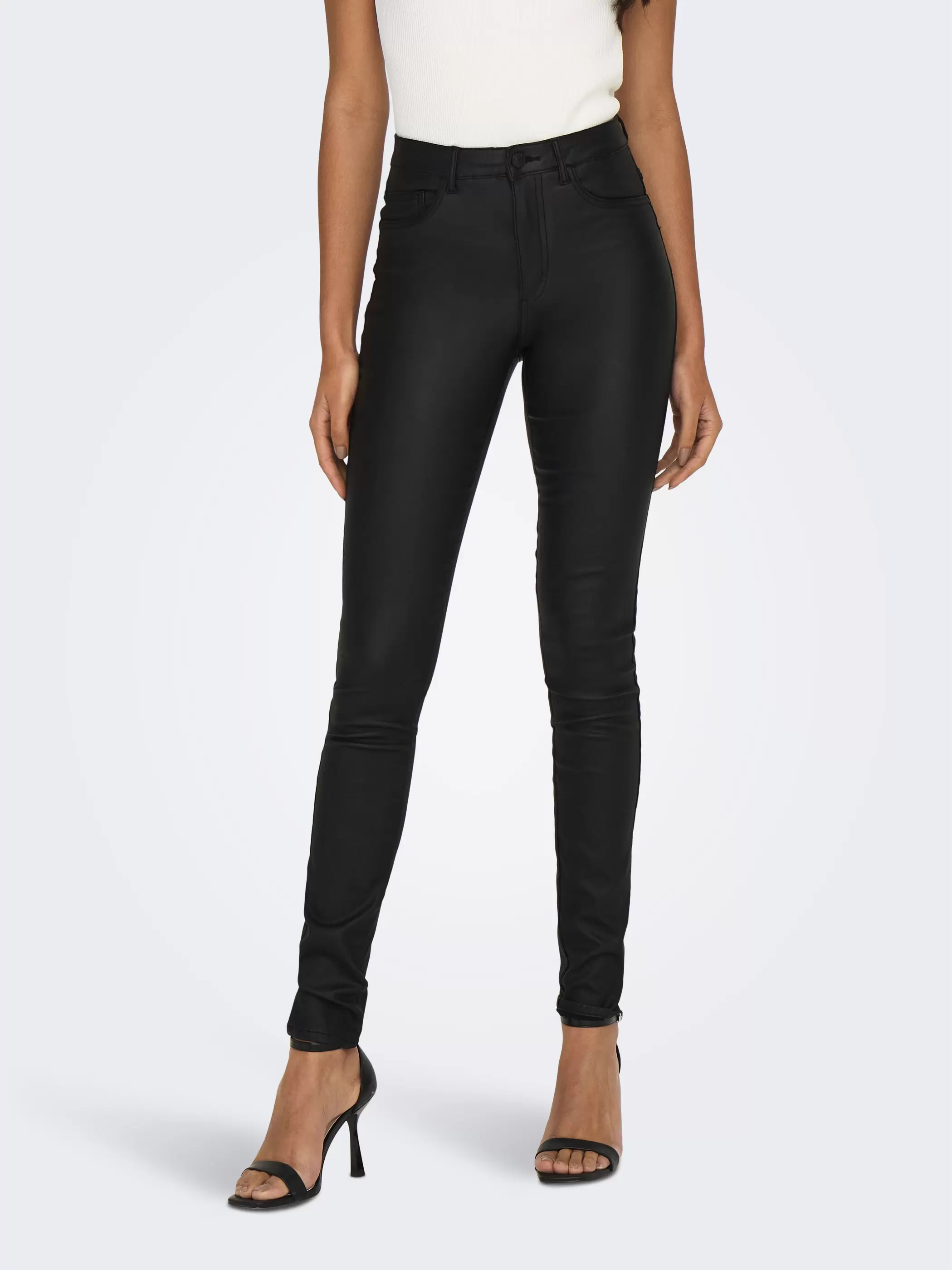 ONLROYAL Skinny fit Coatede læderbukser