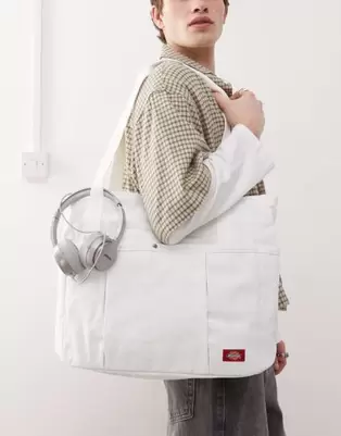 Dickies - Hvid tote-taske i malerstil