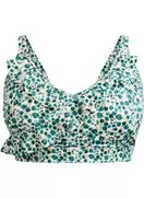 Blomstret bikini bh med flæsedetaljer