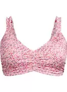 Blomstret bikinitop med udtagelig vattering