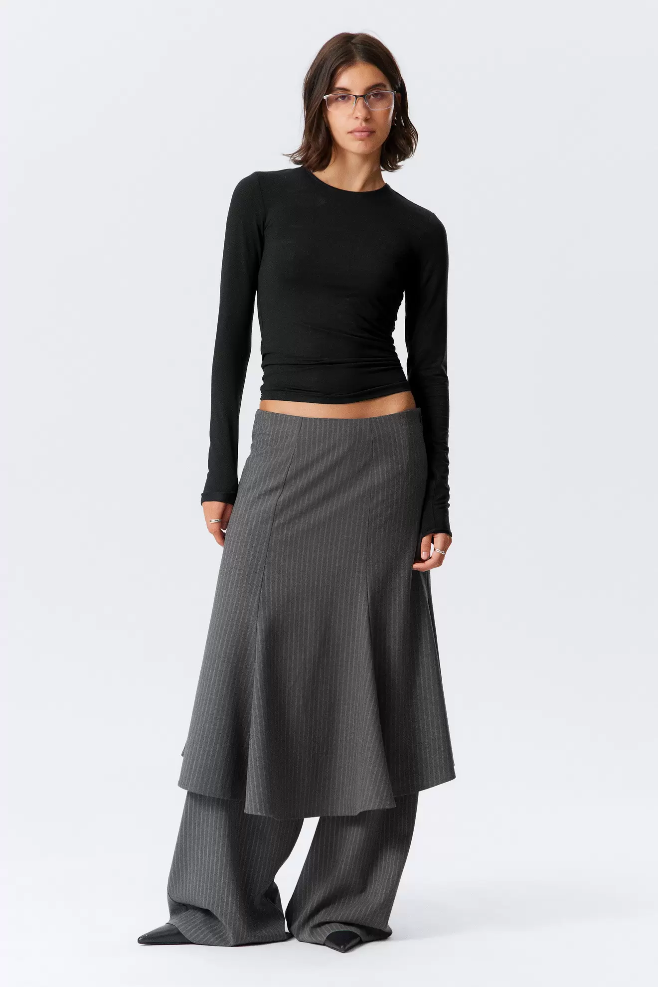 MIDI SLIM VOLUME SKIRT