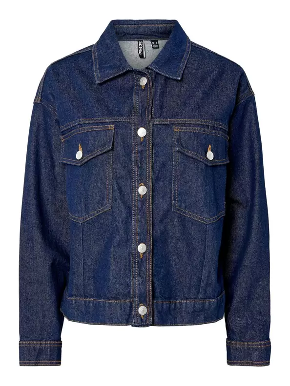 Product carousel image - PCELMA DENIMJAKKE, Dark Blue Denim | 1