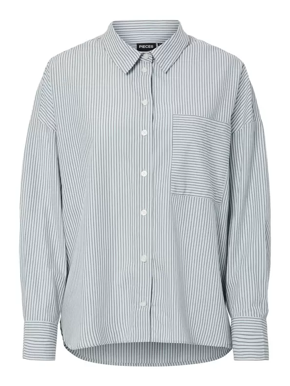 Product carousel image - PCFELINE STRIBET SKJORTE, Cashmere Blue | 1