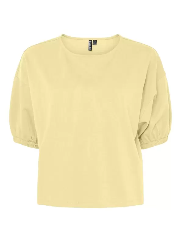 Product carousel image - PCMILJE TOP MED KORTE ÆRMER, French Vanilla | 1