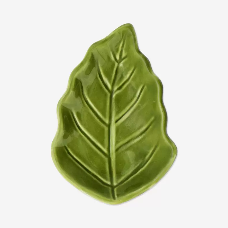 Grønt blad-smykkefad - 13 cm