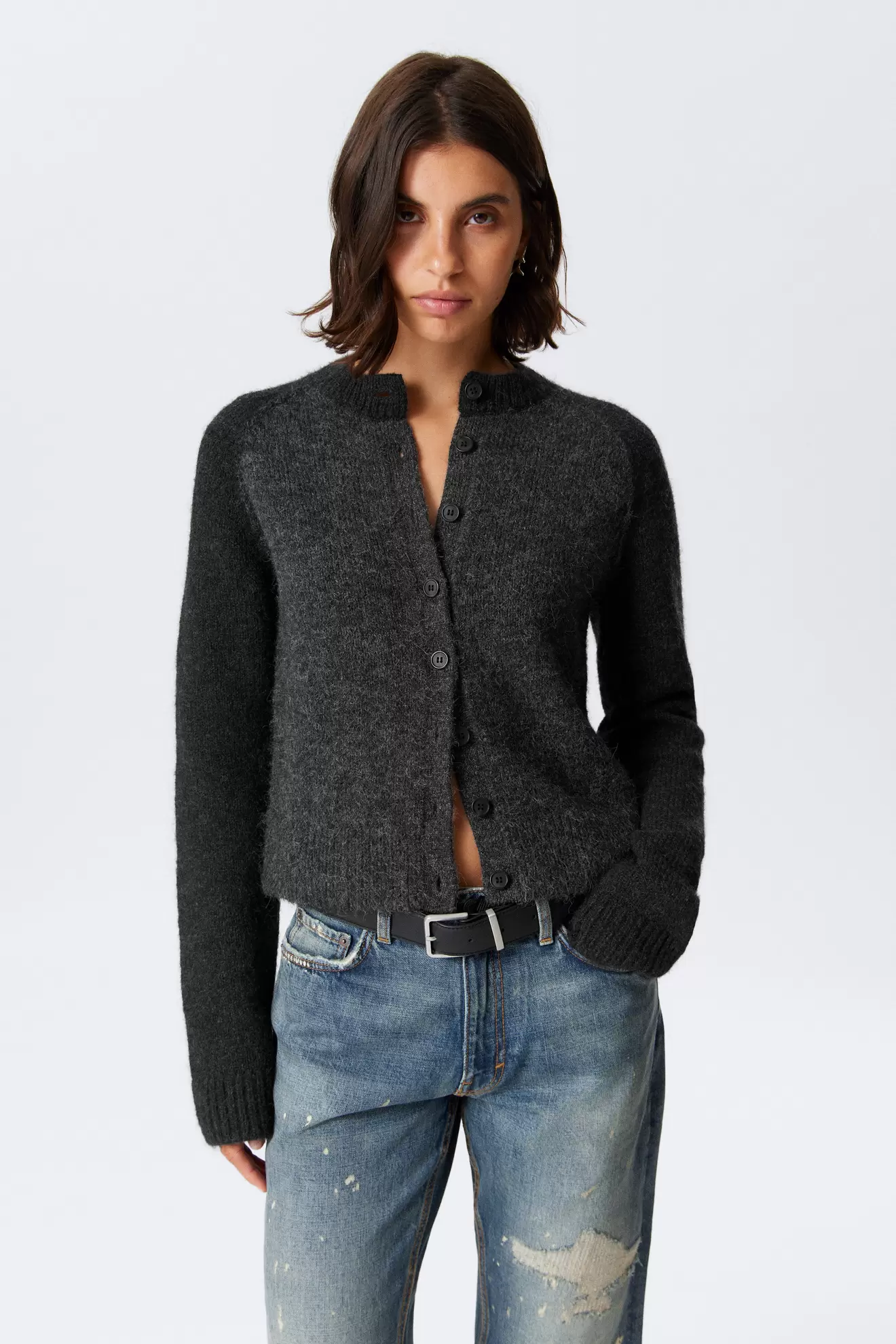 SOFT SLIM FIT WOOL BLEND CARDIGAN