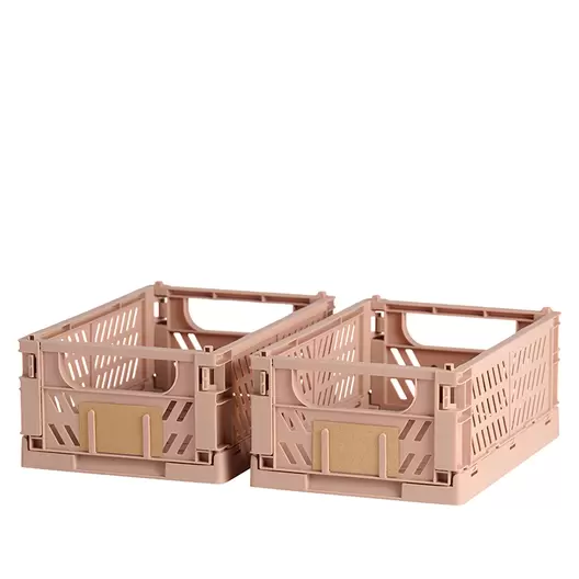 Stabelbar foldekasse sand 25x16,5x10 cm 2 stk.