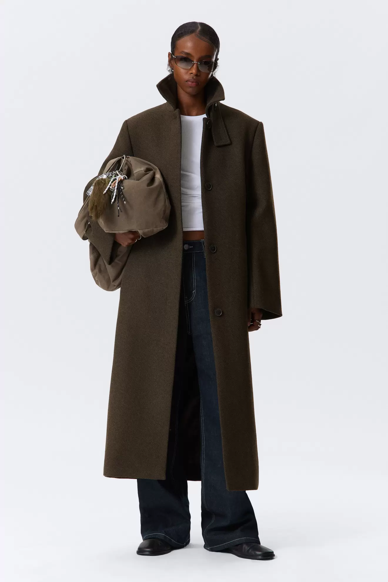 LONG OVERSIZED WOOL-BLEND COAT