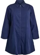 Kort kjole i stretch-twill med lynlås