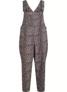 Leopardmønstrede overalls i denim