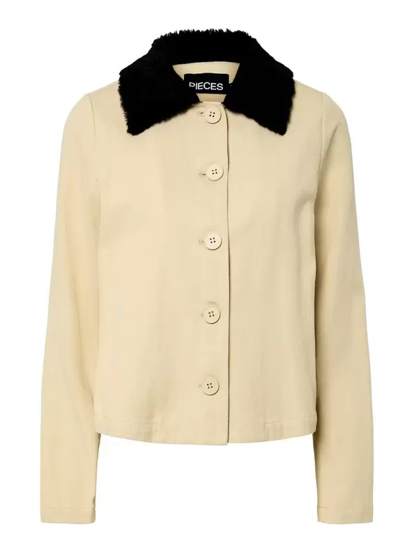 Product carousel image - PCJACKIE DENIMJAKKE, Beige | 1