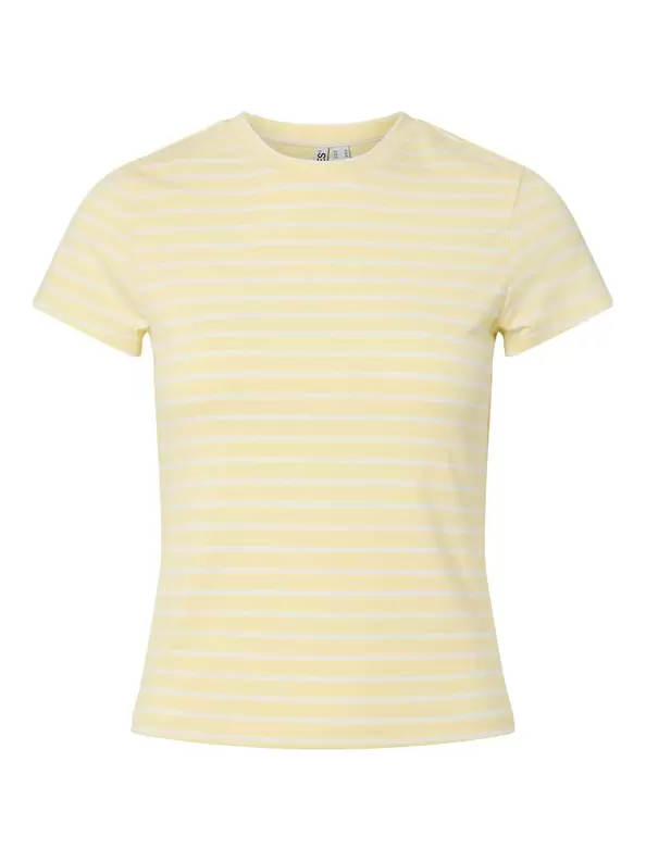 Product carousel image - PCMONIQUE TOP MED KORTE ÆRMER, French Vanilla | 1