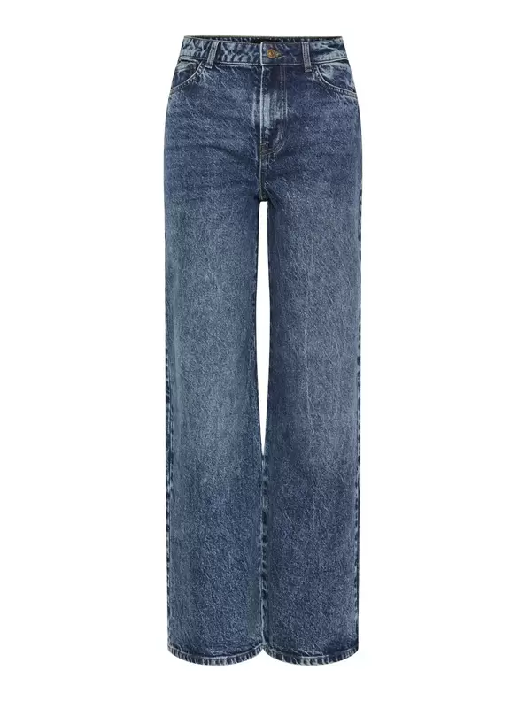 Product carousel image - PCSELMA HW WIDE FIT JEANS, Medium Blue Denim | 1