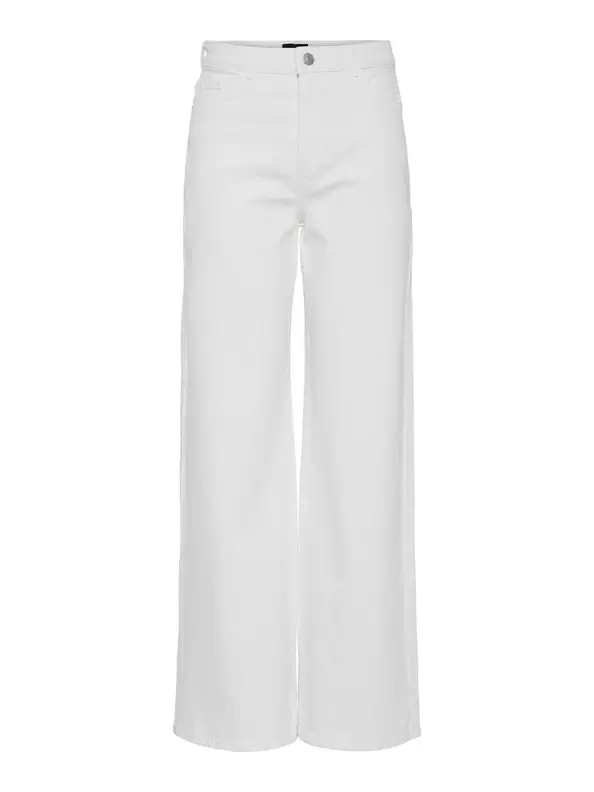 Product carousel image - PCSELMA HW WIDE FIT JEANS, Bright White | 1