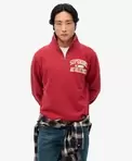 Vintage Athletic sweatshirt med kort lynlåslukning