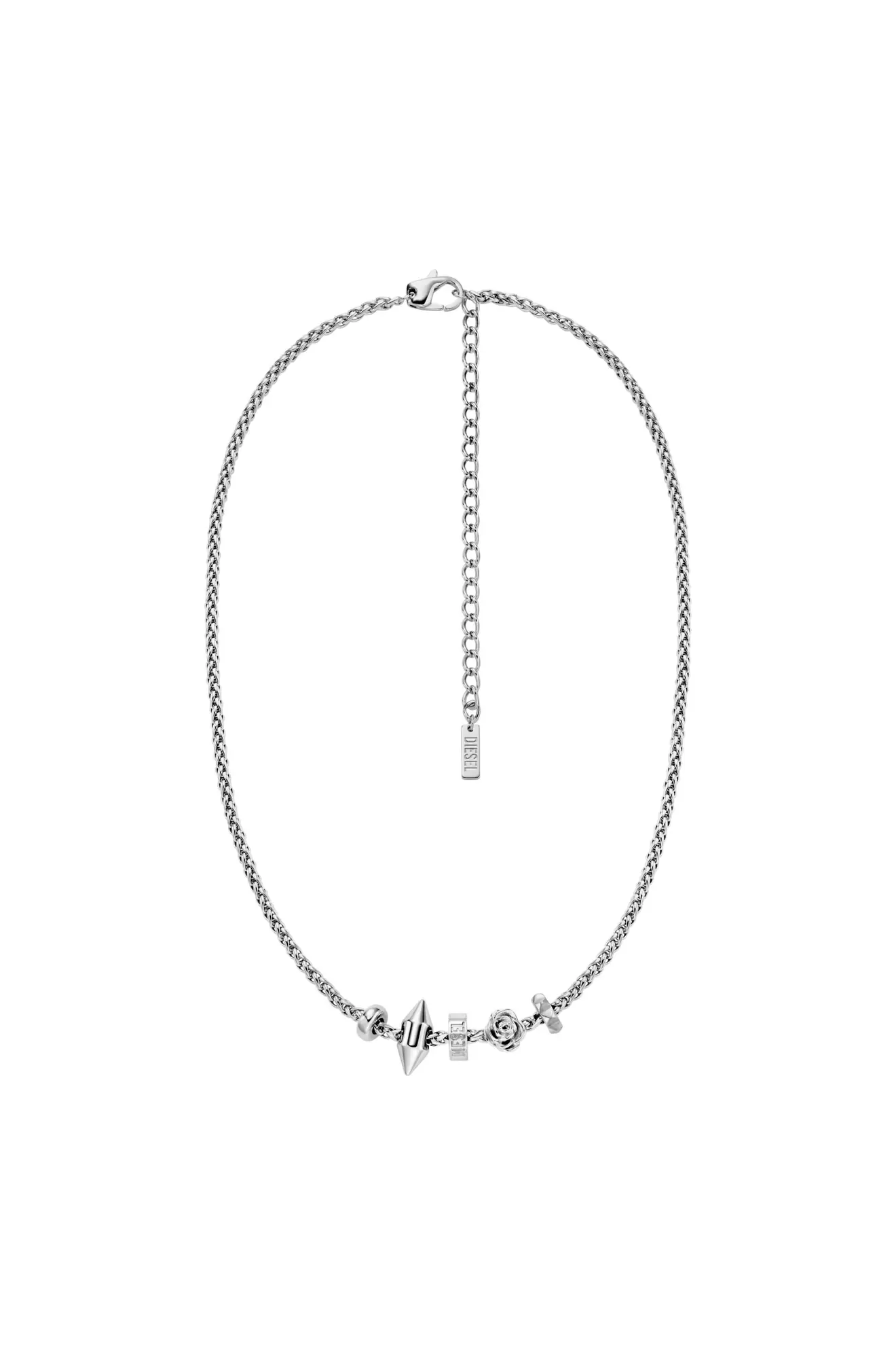 Stainless steel charm necklace