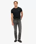 Tætsiddende Vintage jeans i økologisk bomuld med lige ben