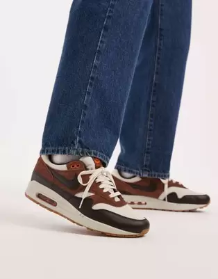 Nike Air Max - 1 - Brune sneakers med offwhite detaljer