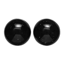 Øjne af glas 3 cm 2 stk. sort