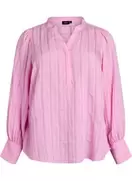 Bluse med lodrette striber.