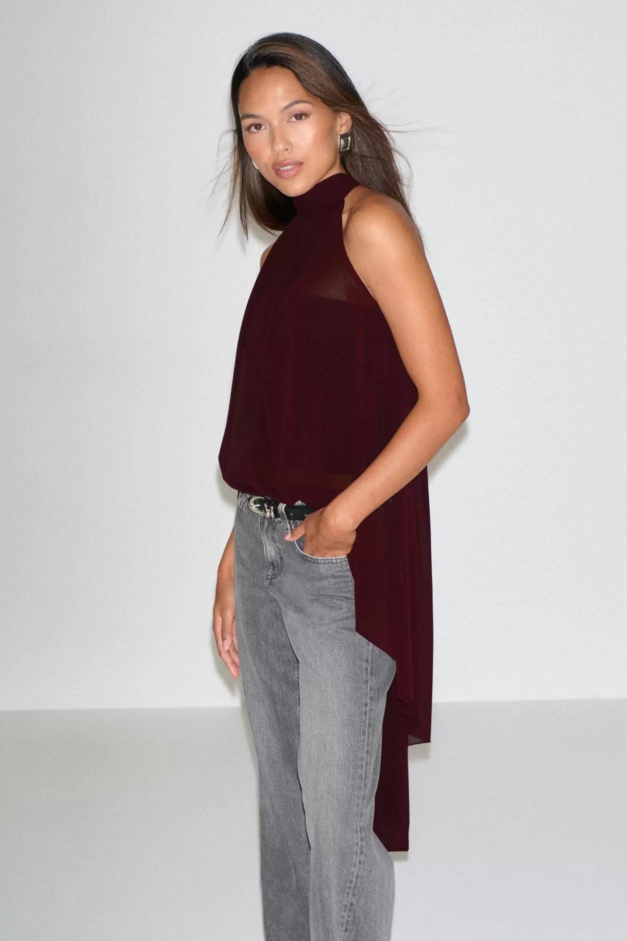 Halterneck tunic top