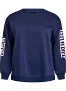 Sweatshirt med statementprint på ærmer og ryg