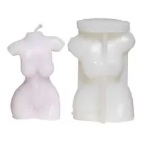 Silikoneform til at støbe lys – kvindekrop – 7,2×5,7×10,6 cm