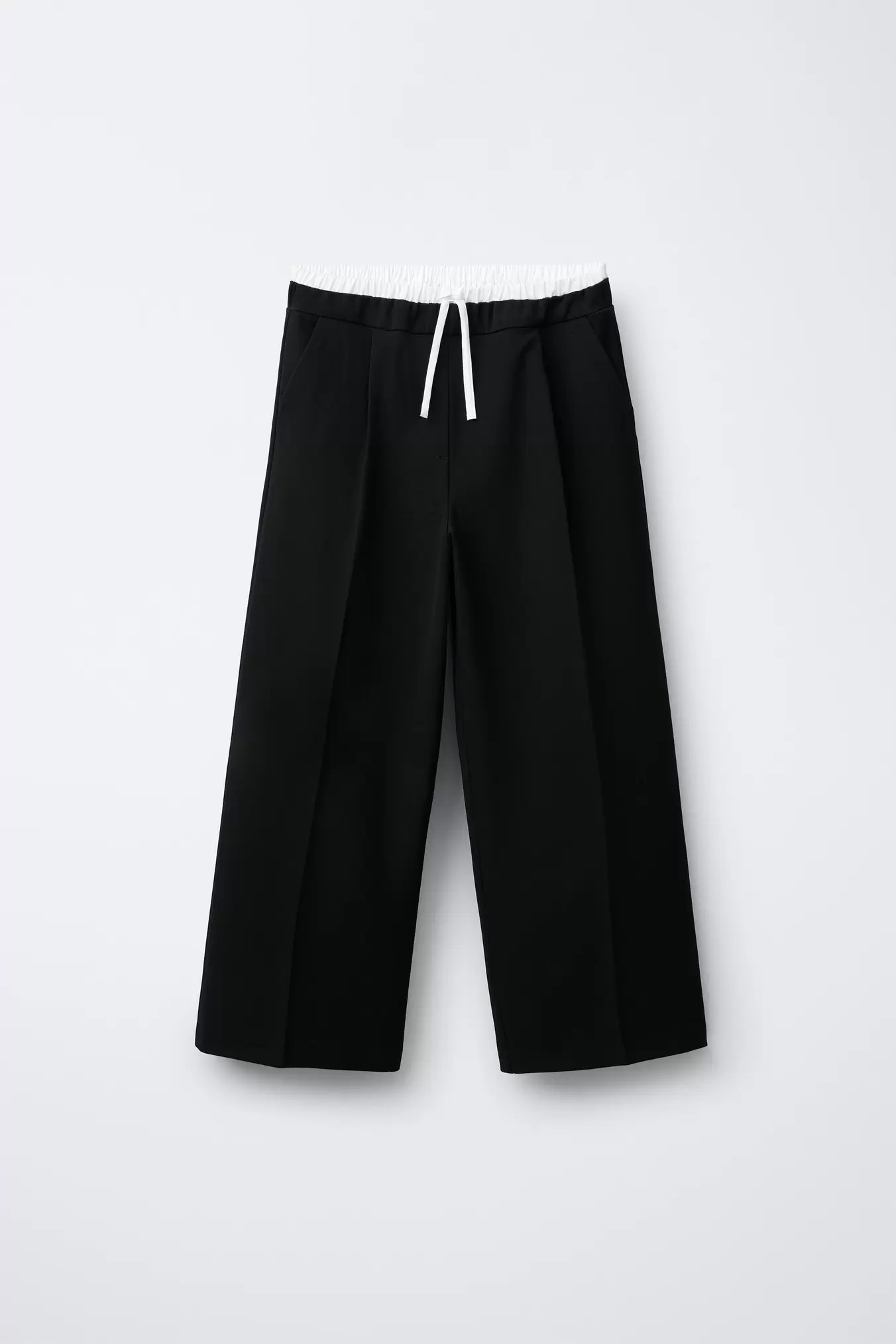 WIDE LEG-BUKSER MED DOBBELT LINNING