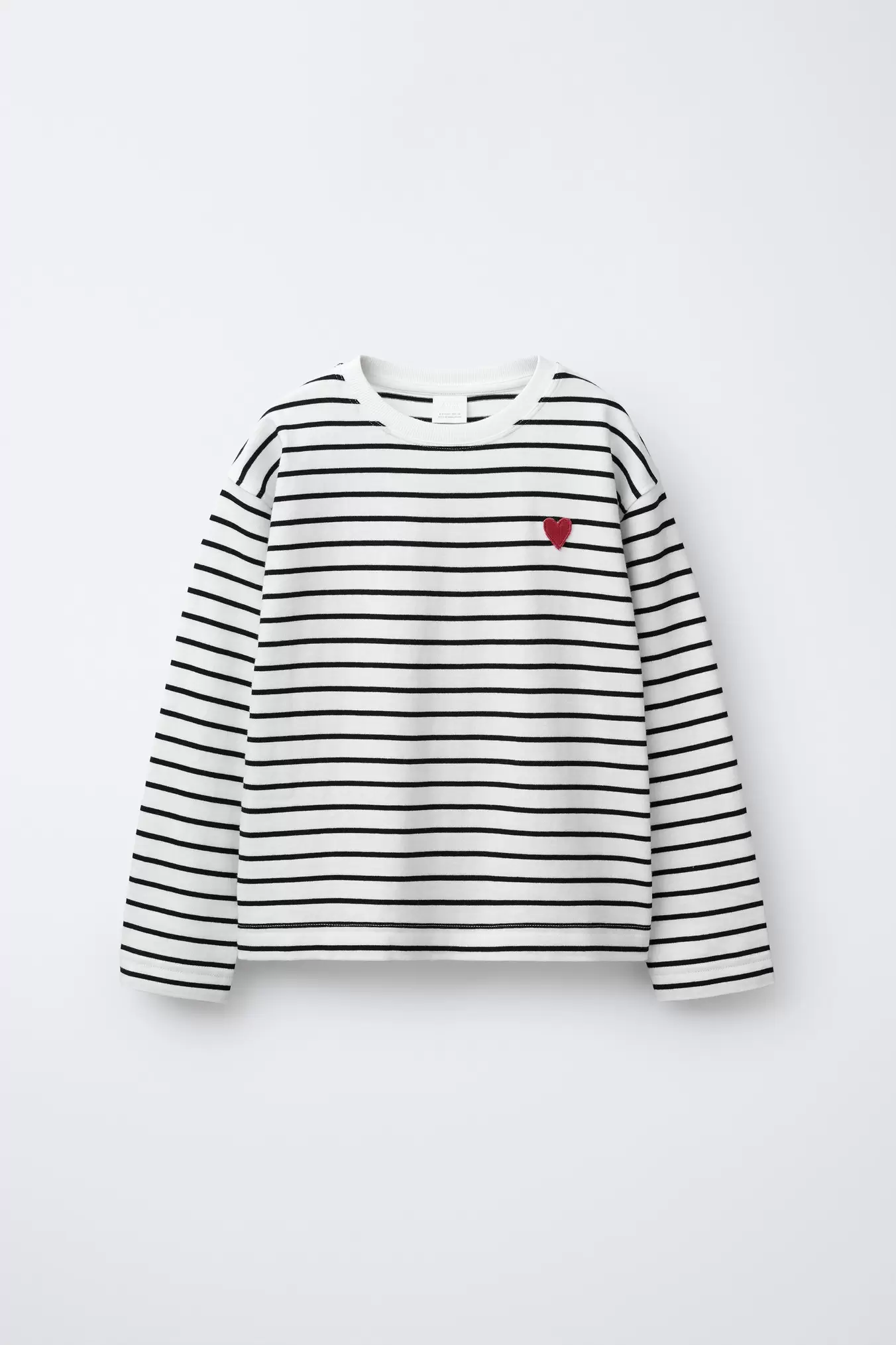 STRIBET T-SHIRT MED HJERTE