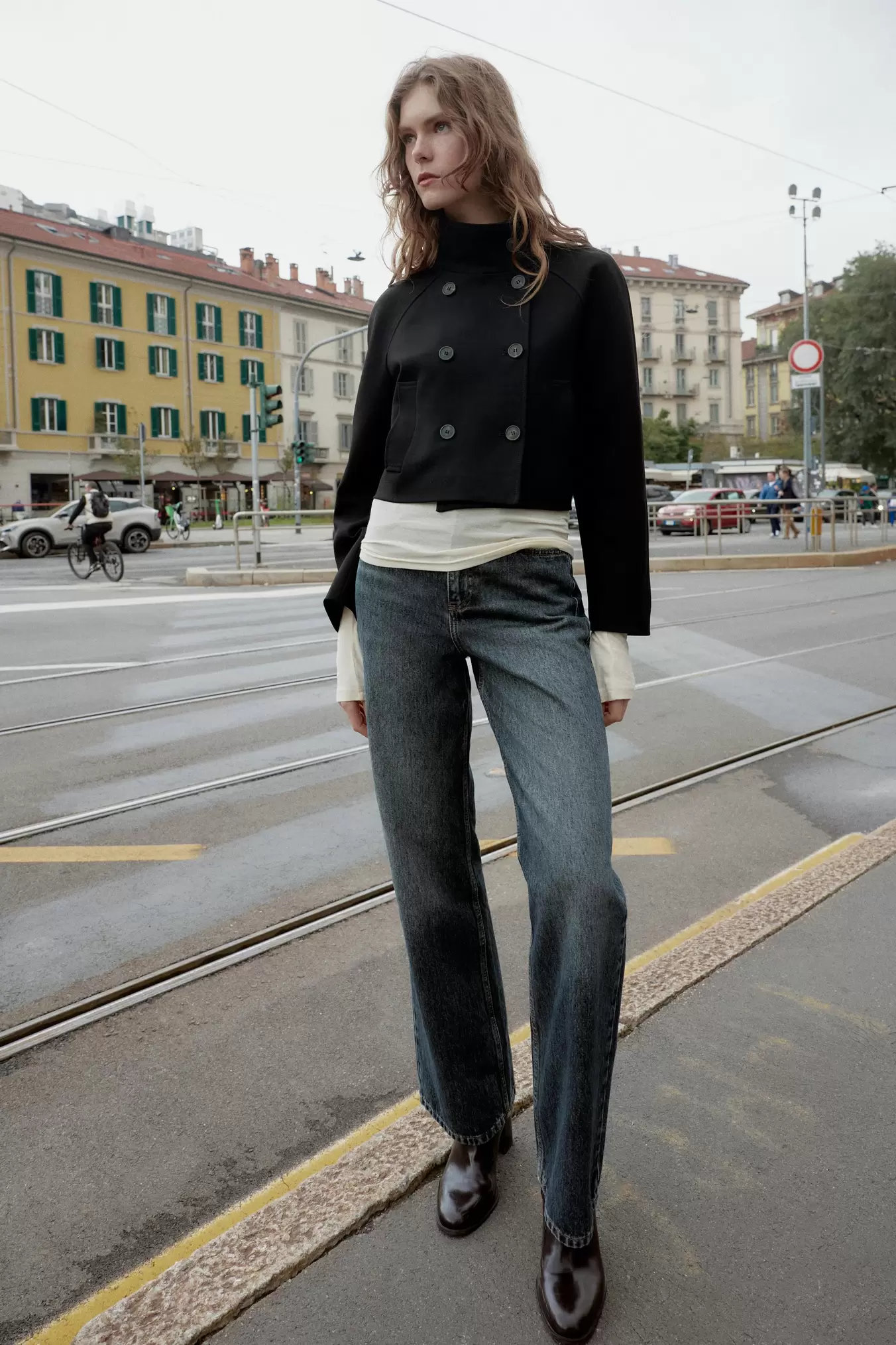 KORT DOBBELTRADET JAKKE