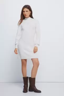 Short jersey-knit knit short dress