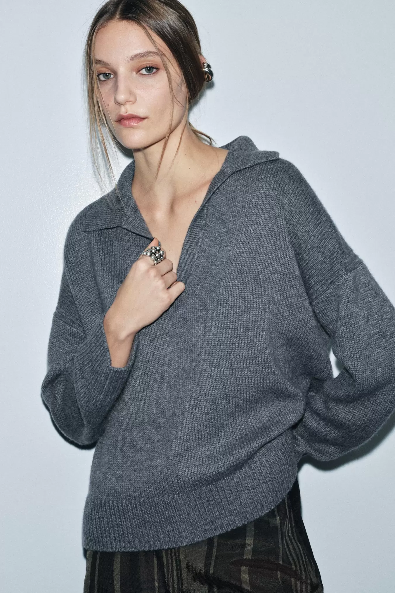 POLOSWEATER I ULD OG KASHMIR