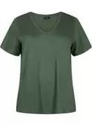 Kortærmet basis t-shirt med v-hals