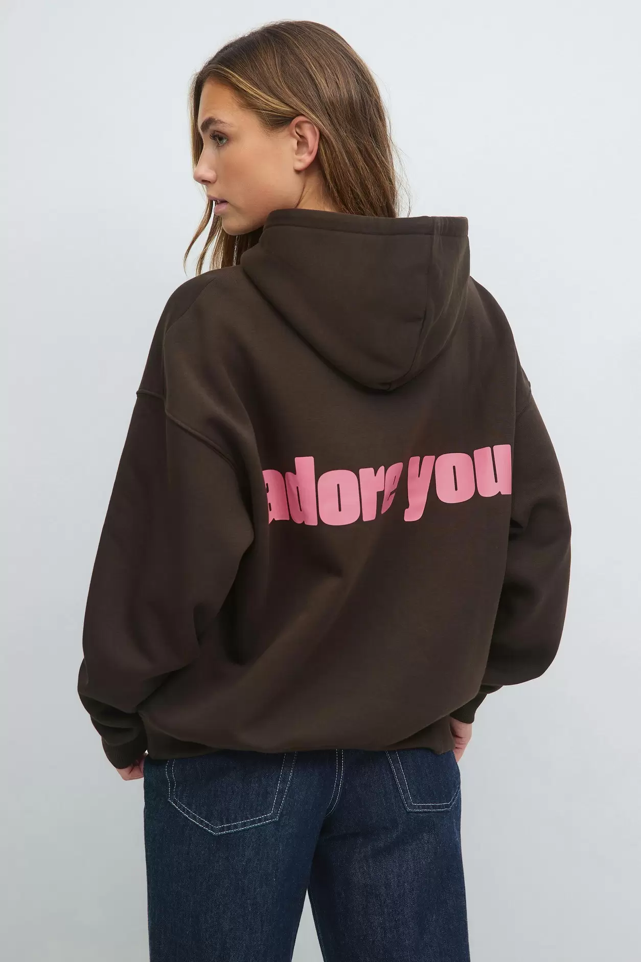 Oversized print hoodie