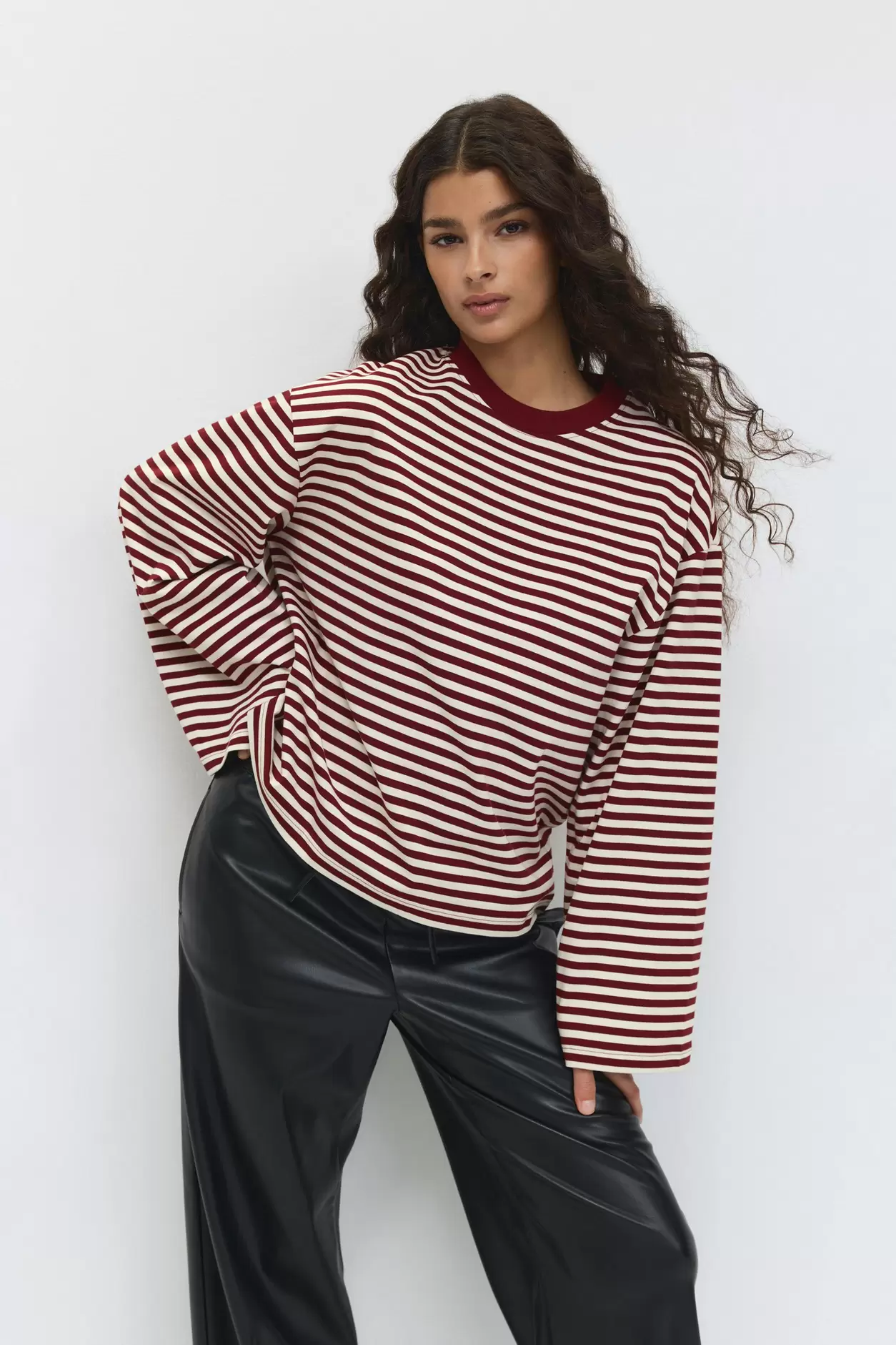 Stripe long sleeve tee