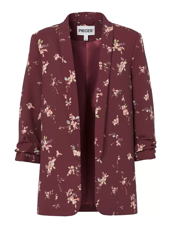 Product carousel image - PCBOSELLA 3/4 PRINTET BLAZER, Tawny Port | 1