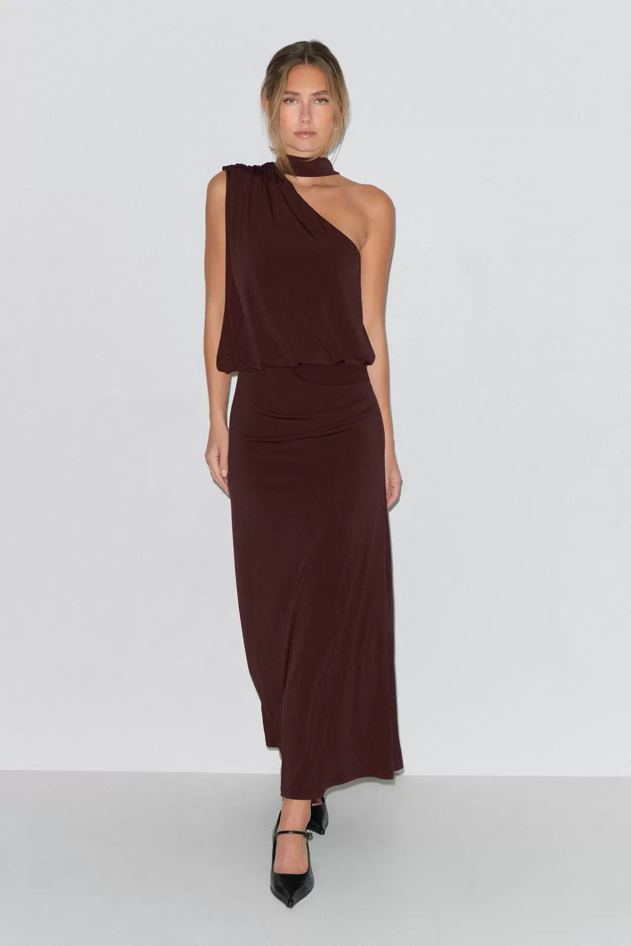 Draped maxi dress