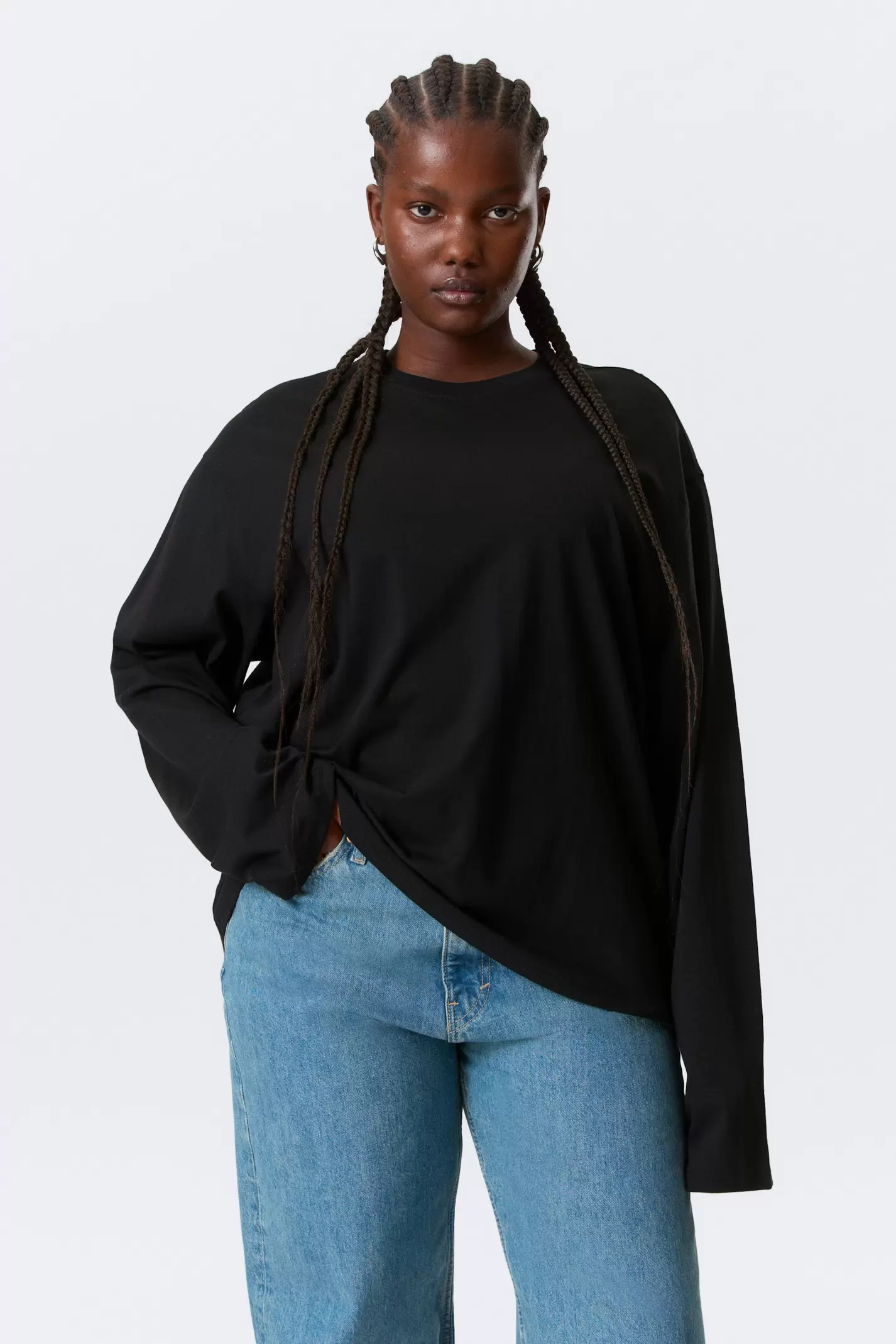 LONG-SLEEVED BOXY COTTON T-SHIRT