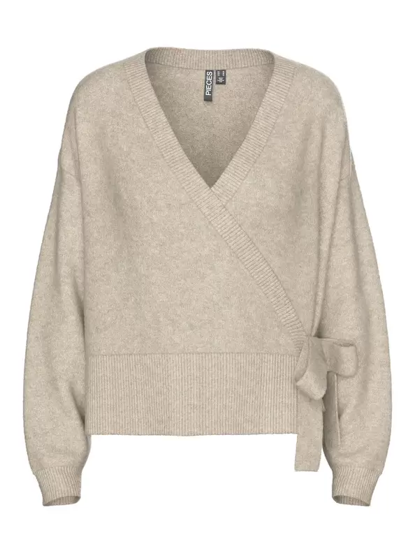 Product carousel image - PCMALOU SLÅ-OM STRIKKET CARDIGAN, Taupe Gray | 1