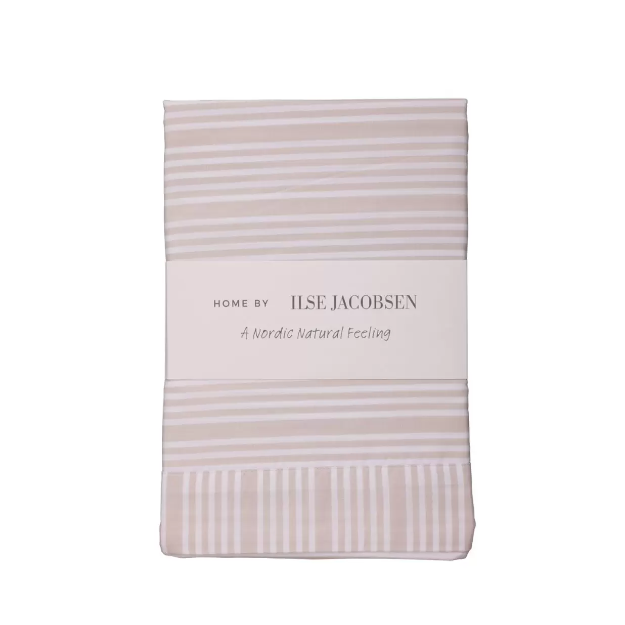 Pudebetræk 63x60 cm beige/sand striber