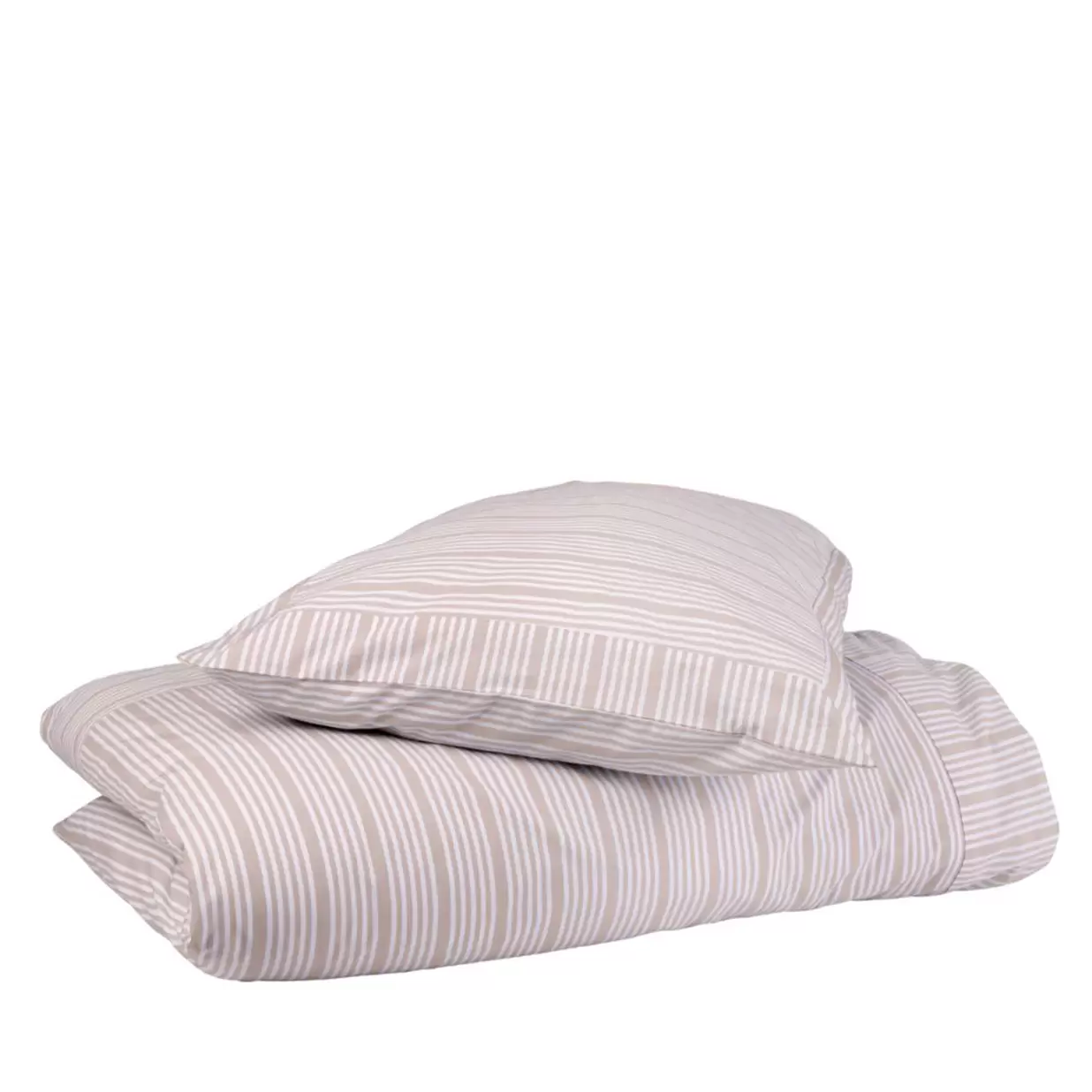 Sengetøj 140x220 cm sand/beige striber