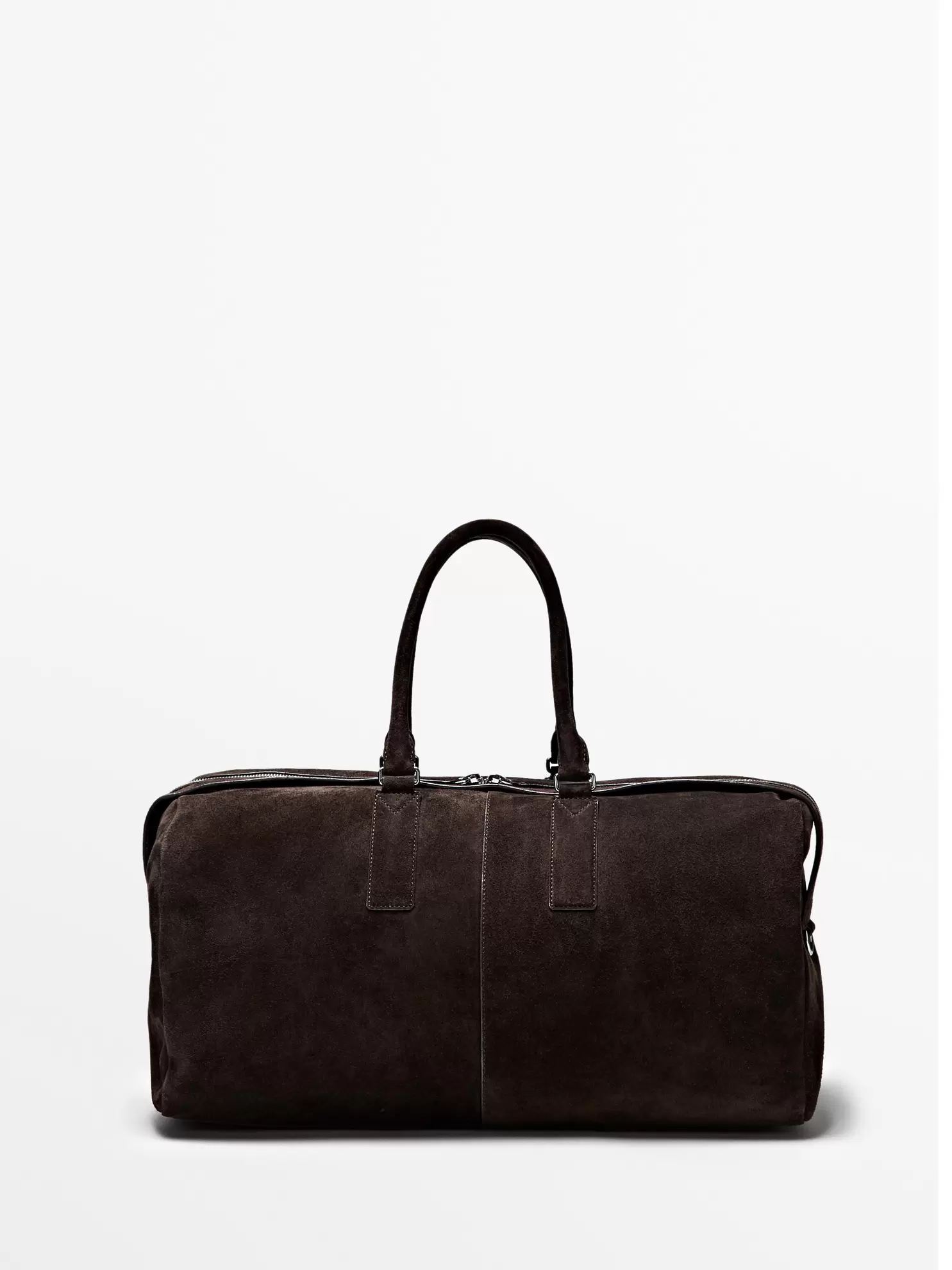 Suede leather travel bag