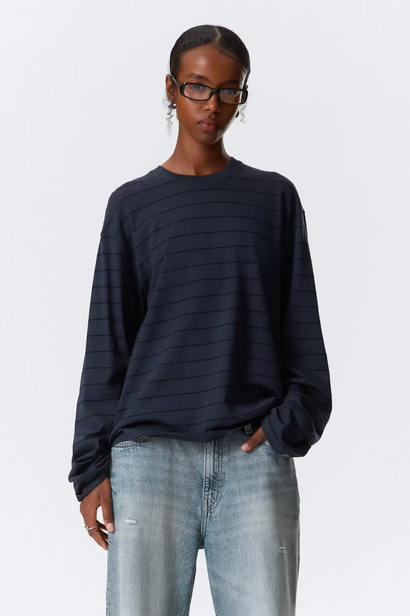 LONG-SLEEVED BOXY COTTON T-SHIRT