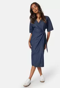 Denim Wrap Dress
