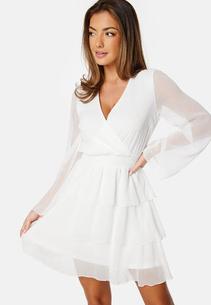 Frill L/S Chiffon Dress