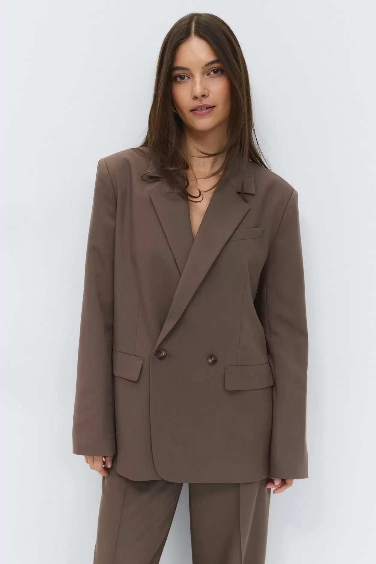 Back high slit blazer