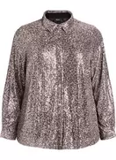 Skjorte med pailletter og lange ærmer