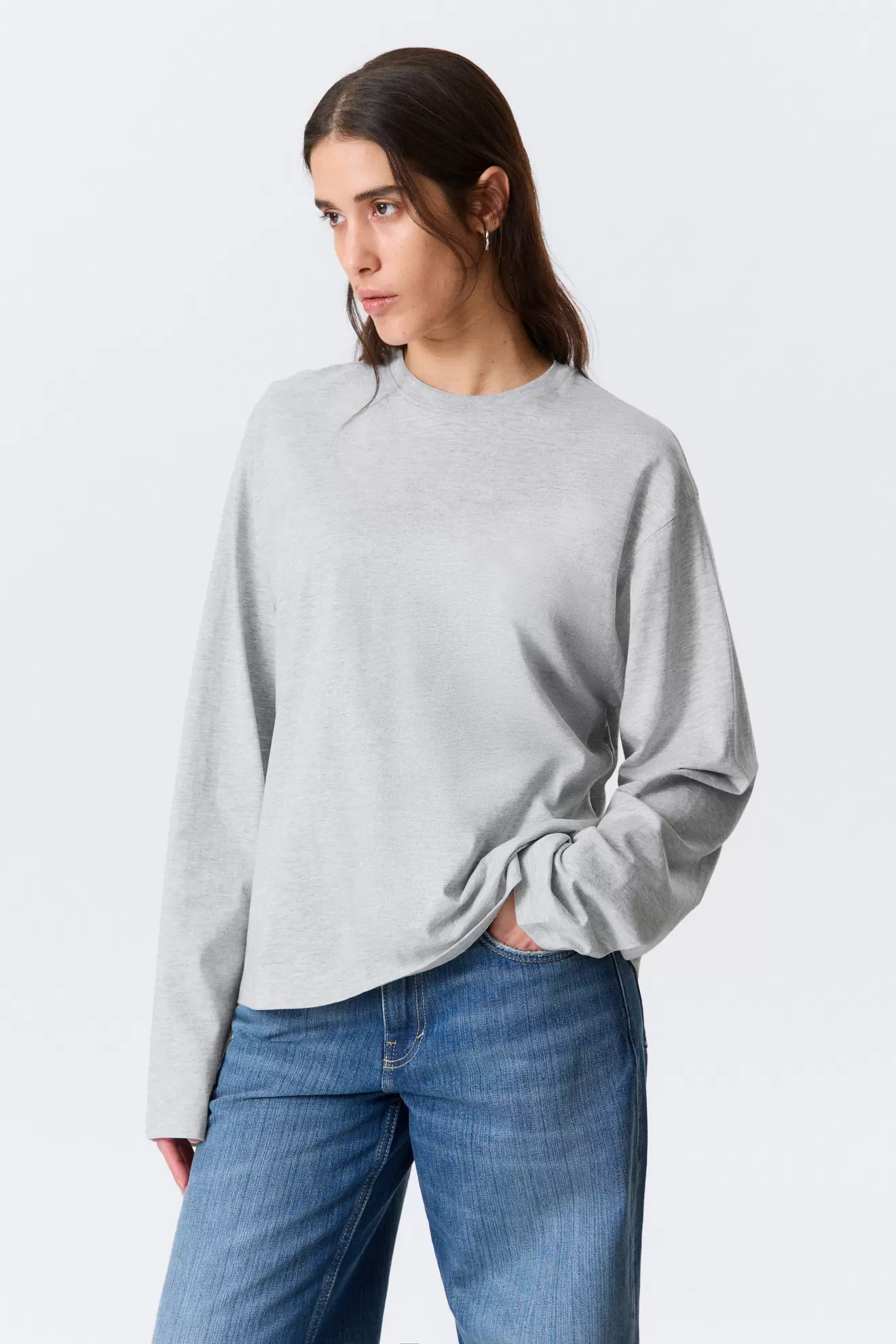 LONG-SLEEVED BOXY COTTON T-SHIRT