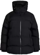 Kort pufferjakke med aftagelig hætte