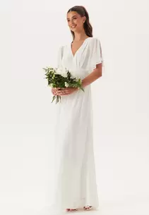 Butterfly Sleeve Chiffon Gown